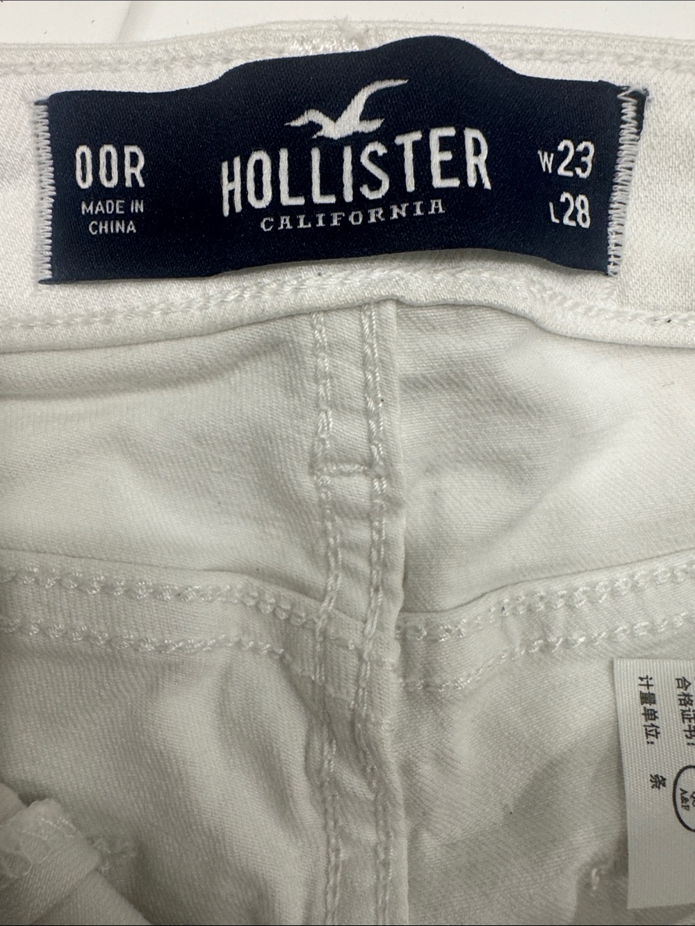 HOLLISTER White High Rise Stretch Jeans 00R W23 L28” EUC KP $50 View 4